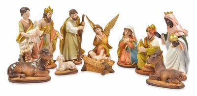 Riffelmacher Krippenfigurenset ''Gold'' 8-11 cm | 11-tlg. Traditionelles Design -