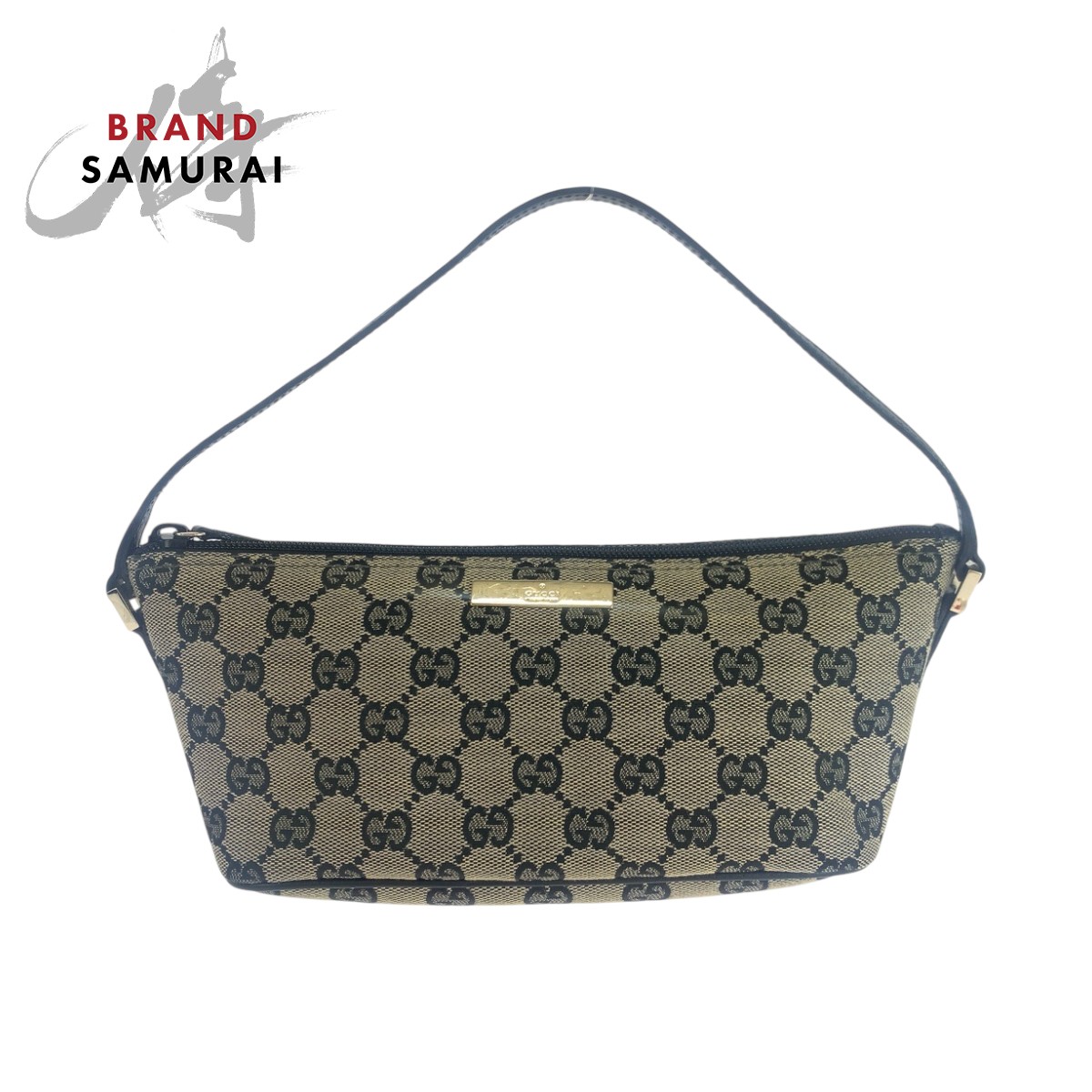 Gucci Beige Black GG Canvas 039 1103 Handbag Pouch 503074