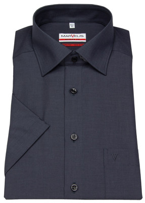 Marvelis Kurzarmhemd Modern Fit Chambray anthrazit 4704 12 68