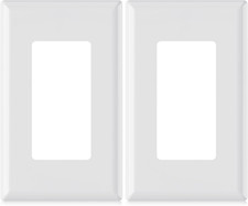 1-Gang Screwless Decorator Wall Plates, Standard Size Unbreakable Thermoplastic