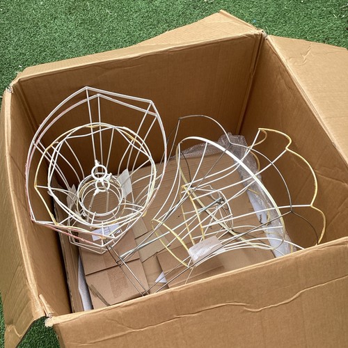 Job Lot Bundle Of Lamp Shade Wire Frames Reupholstering Refurbishing x7 Various - Picture 20 of 20
