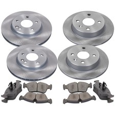 CHAMPION Bremsscheiben belüftet voll vorne+hinten+Bremsbeläge für Toyota Corolla