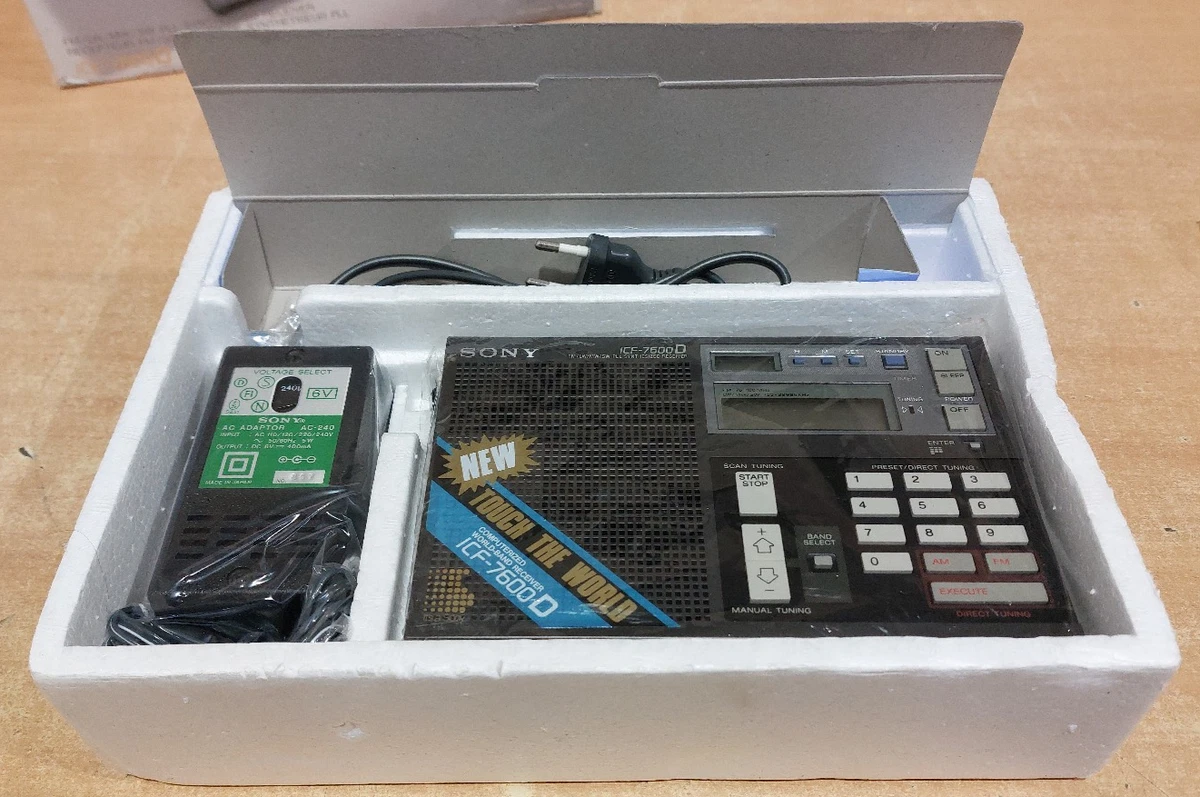 SONY ICF-7600D Radio Weltempfänger 80s HF/VHF Receiver Neu & unbenutzt New