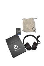 PowerLocus P6 Wireless And Wired Headphones Black Matt Red Bluetooth 3.5mm
