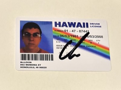 Christopher Mintz-Plasse SUPERBAD Signed Autographed McLovin