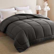 Comforters Queen Size Duvet Insert Dark Grey, All Season Quilted Bed Comforte...