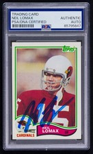 Neil Lomax Signed 1982 Topps Rookie Card #471 (PSA) St Louis Cardinals Auto. rookie card picture