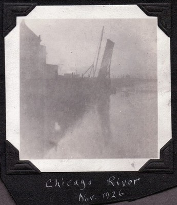 VINTAGE PHOTOGRAPH 1926 BUILDINGS LIFT BRIDGE RIVER CHICAGO ILLINOIS OLD PHOTO