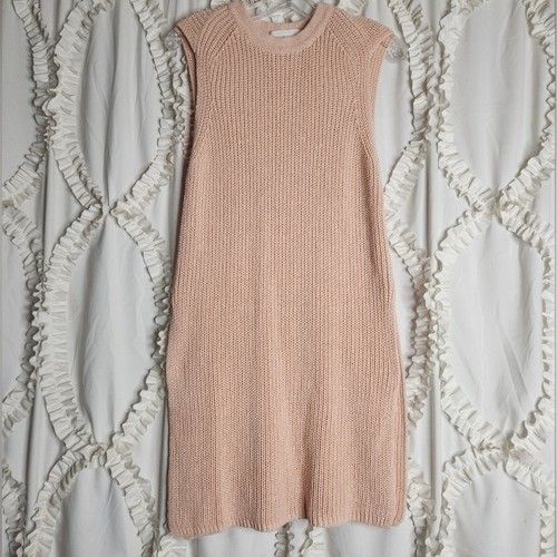 Aritzia Wilfred Palmier rosa maglione tunica lana senza maniche spacco lati taglia small - Foto 2 di 7
