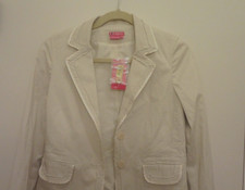 BCBG GIRLS Ivory Cropped Jacket Blazer Women Size Small NWT