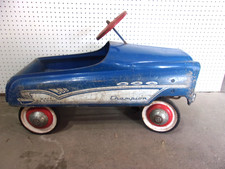 Original 1950s 1960s Champion Blue Metal Steel Pedal Car