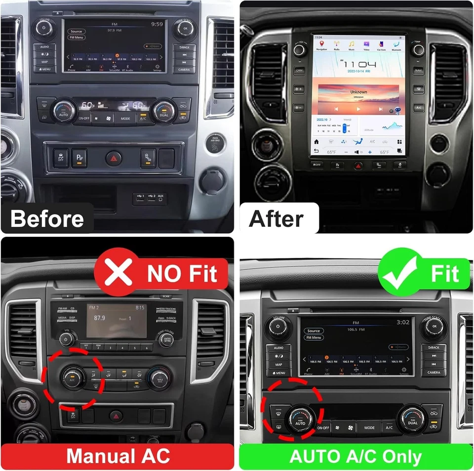 Android 13.0 Smart Tesla Vertical Screen GPS Radio for Nissan Titan XD 2016-2020 - Изображение 2 из 4