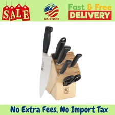 ZWILLING Four Star 7-pc, Knife block set, natural/Ships From USA