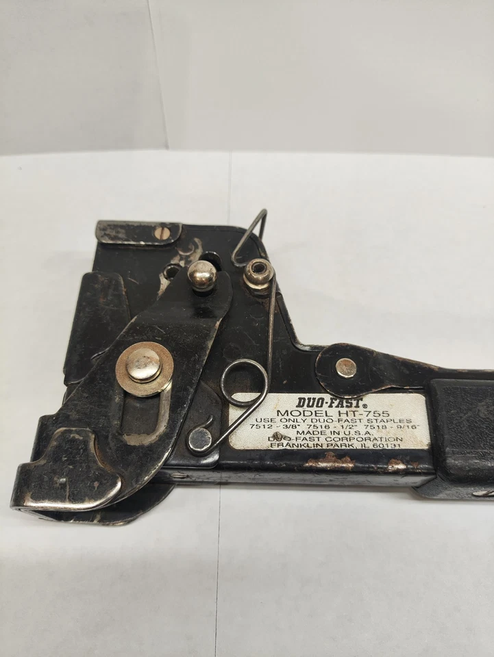 Винтажный сверхпрочный молотковый степлер DUO-FAST HT755 с 1 коробкой скоб. - Изображение 2 из 4