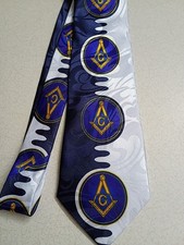 Brilliant Mason, Masonic, Blue Lodge, Fraternal Men's necktie, New 36