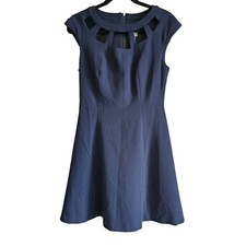 Vince Camuto little black dress with cut out neck-flirty yet classic sz 8