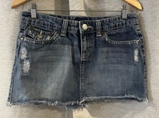 Vintage Aeropostale Womens Size 3/4 denim super mini skirt Y2K