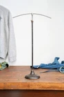 Antique Clothing Rack Vintage Cast Iron Base countertop shirt Store display VTG