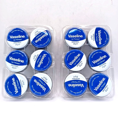 Vaseline Lip Therapy 20g (12 Pack Display) Original blue, Rosy Lips   Moisturiz