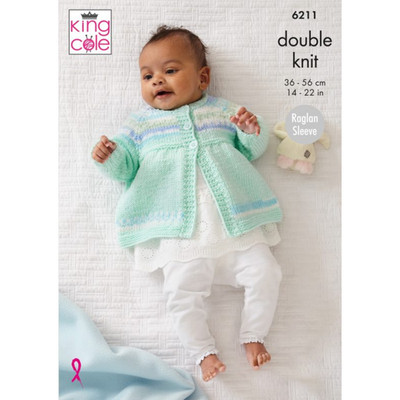 King Cole Muster Strickjacke, Pullover, Mantel Mütze Strick in Cherish DK Cherished DK