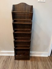 Vintage Wooden Wall Mount Curio Shelf Rack 7-Tier 40x11 Collectibles Display