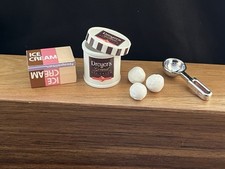 Vtg Tyco Kitchen Littles Ice Cream Scoop Lot Dessert Barbie Dollhouse Doll Food