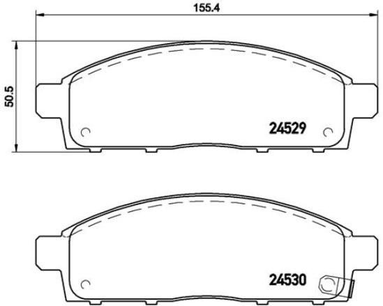 Bremsbelagsatz, Scheibenbremse P 54 038 Brembo FüR Fiat Mitsubishi-image