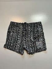 Vintage 90s Bleu Ice Tribal Abstract Geometric Black Swim Trunk Shorts Sz. M