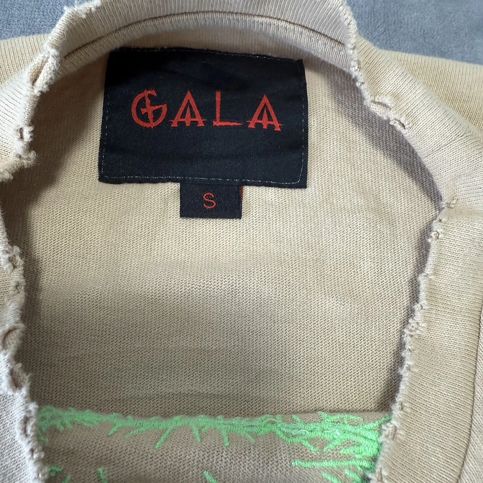 No Mercy T Shirt Tan Short Sleeve Men's Size Small Graphic Logo Crew Neck - Image 2 of 4