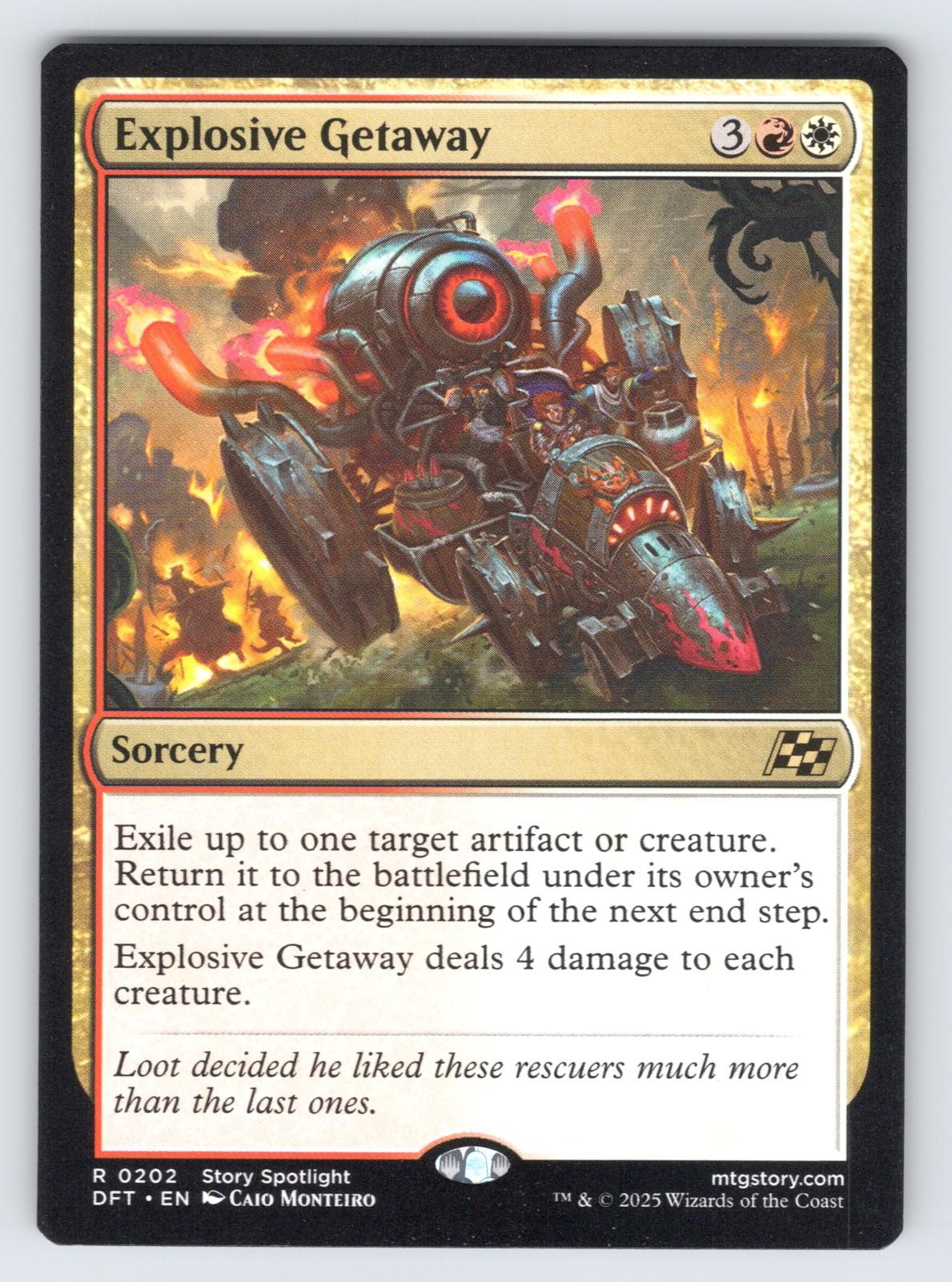 Explosive Getaway 202 Rare Aetherdrift Magic: The Gathering Near Mint