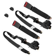 Retractable 3 Point Safety Seat Belt Straps Car Auto Vehicle Adjustable Belt X2