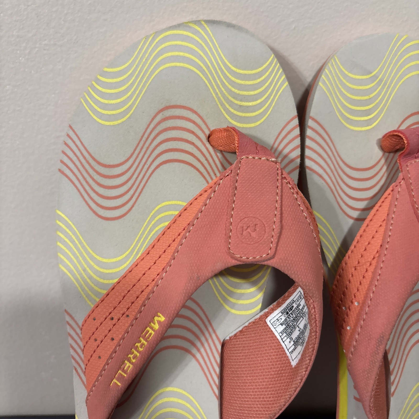 Sandali infradito infradito Merrell corallo donna taglia 8 rosa casual ciabatte