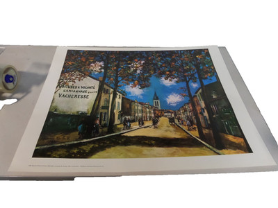 Vintage 22x28 Poster Print Maurice Utrillo 1925 Le Quartier St. Romain 1228