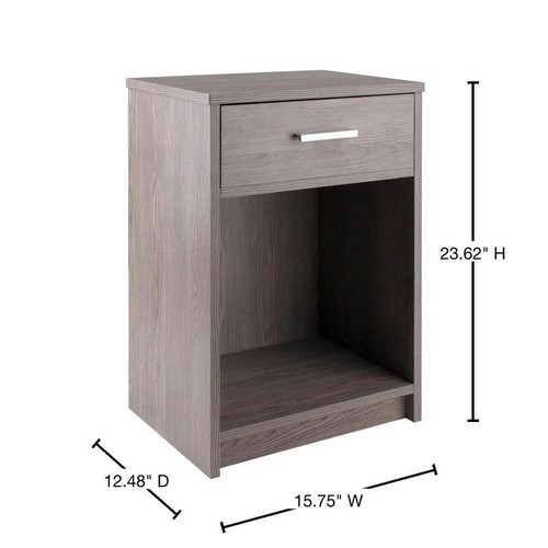 Rennick 15.75 in. W Oyster Gray Rectangle Accent Table - Picture 3 of 9