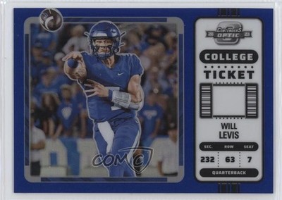 2023 Panini Chronicles Draft Picks Blue Prizm 12/99 Will Levis #3 Rookie RC 3hd