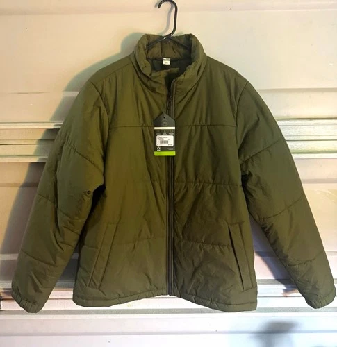 REI Co-op Groundbreaker Mens L Army Green Insulated Water Resistant Full Zip - product listing photo
