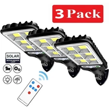 3PCS Outdoor Solar Wall Light LED Motion Sensor Bright Flood Street Lamp 3 Modes