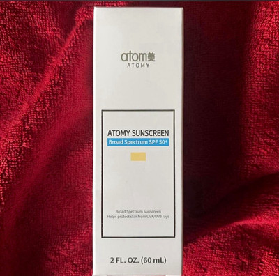 Atomy Tinted Mineral Face Sunscreen Cream SPF 50+ Broad Spectrum 2 fl oz