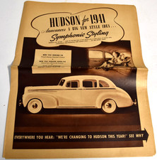 Original 1941 Hudson Pictorial News Dealer Sales Brochure Very Good Original 1941 Hudson Pictorial News Dealer Sales Brochure Very Good