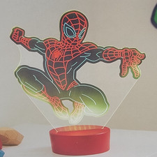 Marvel Spider-Man LED Decor Night Light Multicolor Timer Freestanding Acrylic