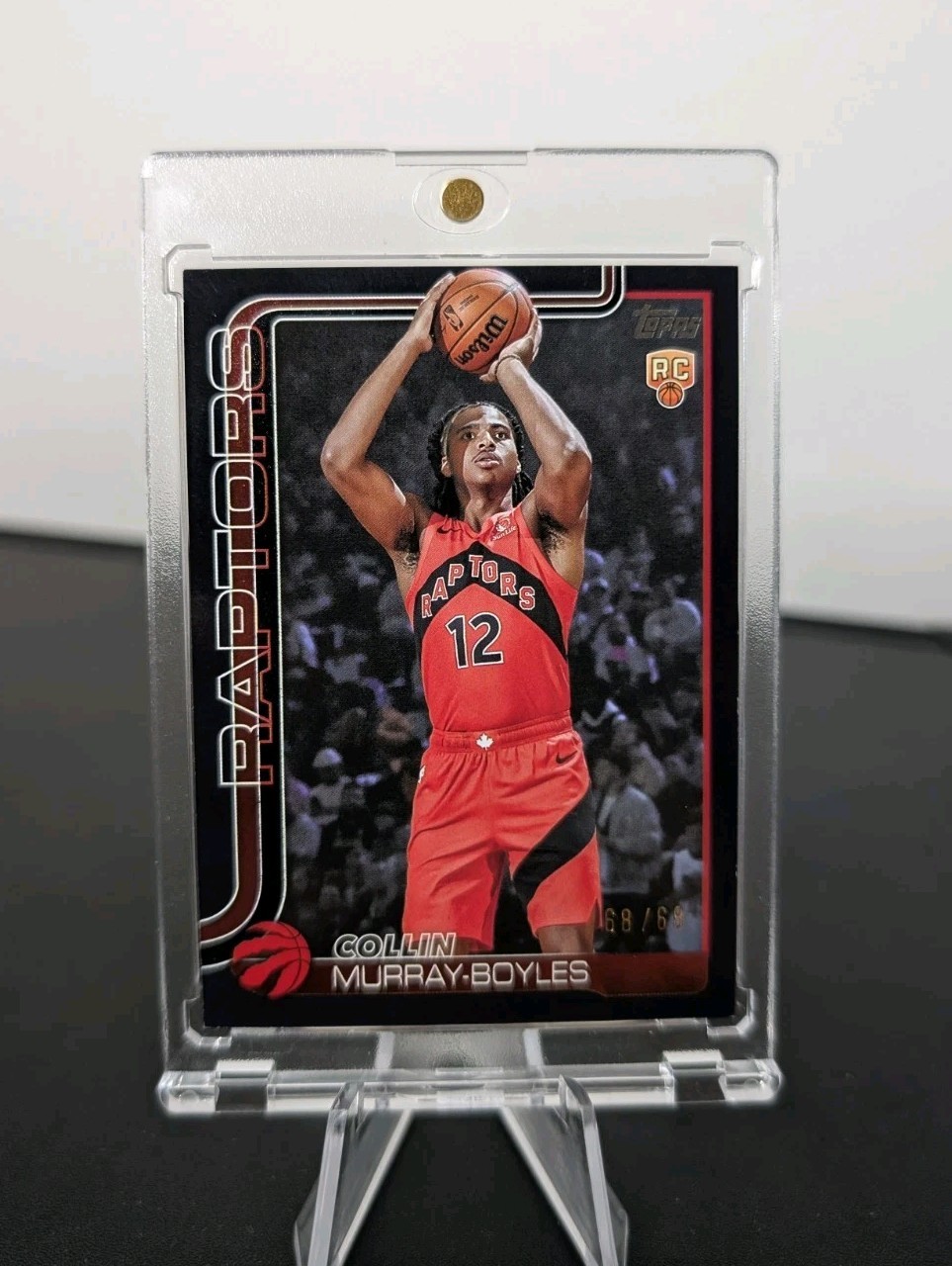 Collin Murray-Boyles 2025-26 Topps #209 Raptors Rookie RC Black 68/68 BOOKEND