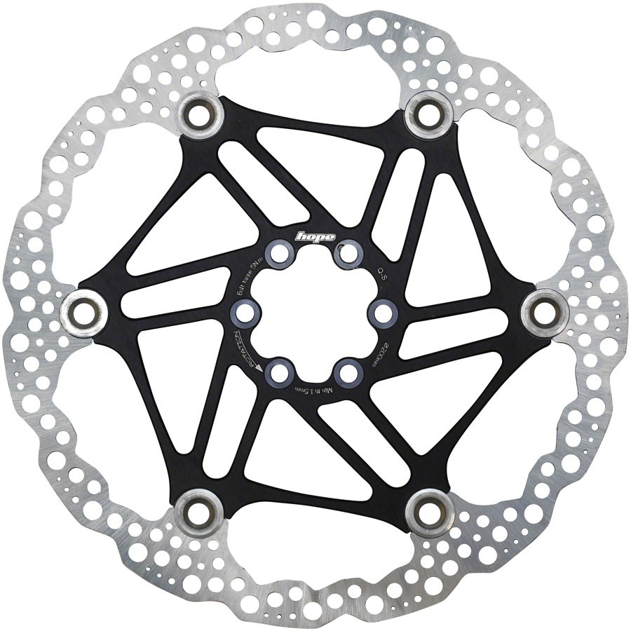 Hope Floating Disc Rotor 200mm 2 Piece Black Includes 6 Rotor Bolts 14890₽