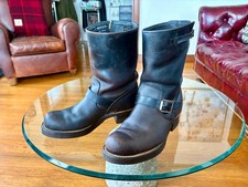 1950s WEARMASTER Sears Engineer Brown Leather Boot Biltrite Vtg Men USA Sz 8.5 D