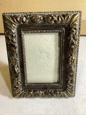 Vintage Gold Tone Ornate Floral Resin Frame For a 4  x3  Photo Free Standing Frame