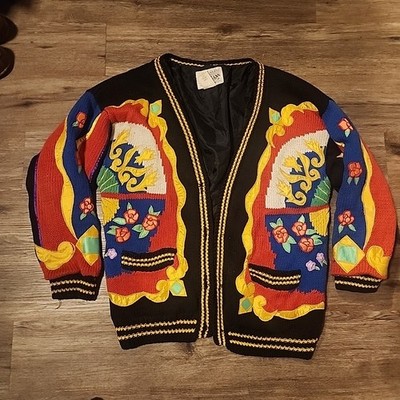 Vintage 1990s Absolutely No Jeans Knitted Sweater FITS Most NO BUTTONS EXC COLOR