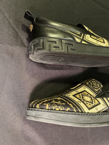 RARO VERSACE BARROCO BARROCO CUADRADO ORO EN RELIEVE 12 45 ZAPATILLAS ZAPATOS AUTÉNTICOS - Imagen 17 de 24