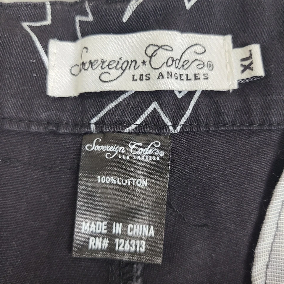 Sovereign Code Mens Shorts XL Beach Biz Black Colorful Lightning Bolt Shorts - Image 3 of 4