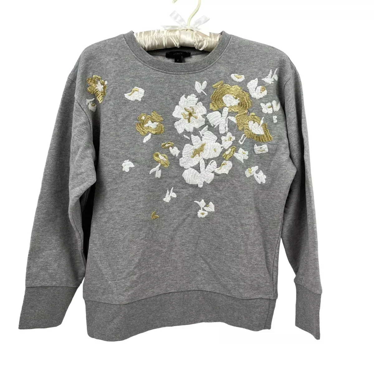 J crew top floral sweatshirt
