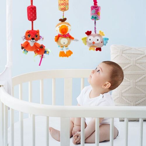 Cochecito de asiento de coche cuna para bebé juguetes con campana colgante sentido infantil lindo - Imagen 1 de 24