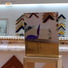 GETÖNTER KRISTALLSPIEGEL BRONZE NACH WUNSCHMAß IN 6MM STÄRKE UND KANTE POLIERT